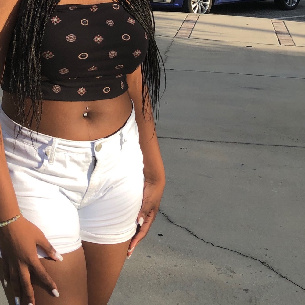 Black Pattern Tube Top